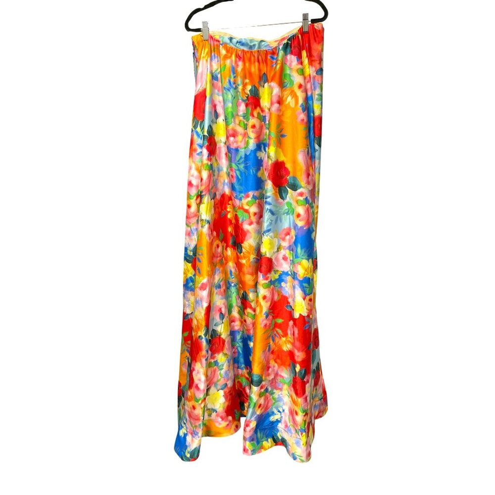 Show Me Your Mumu Tinsley Strapless Flowy Maxi Floral Dress Large - Picture 4 of 5